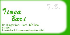 timea bari business card